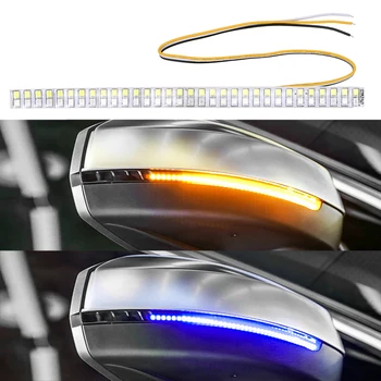 1pc 12V LED Utripa Avto, Vključite Opozorilne Luči Trakovi Ogledala Strani Marker Lučka Indikatorska Spremenjen Rumena Modra Dodatki