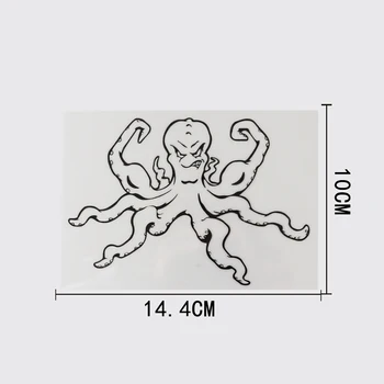 YJZT 14,4 CM X 10 CM Osebnost Živalskih Mišic Hobotnica Nalepke Vinyl Avto Nalepke 13D-0917