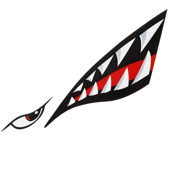 4PCS Kajak Nalepke Shark Usta Kajak Kanu Ribolov Odsevne Nalepke Avto Lepe Nalepke PVC Dekoracijo Nalepko Nepremočljiva Kajak