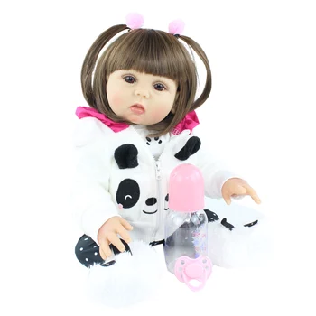 48 CM Polno Mehko Silikonsko Telo Prerojeni Baby Doll Igrače Za Dekle 19 palčni Vinilni Princesa Dojenčki Darilo za Rojstni dan Bonecas Kopanje Igrača