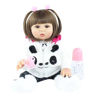 48 CM Polno Mehko Silikonsko Telo Prerojeni Baby Doll Igrače Za Dekle 19 palčni Vinilni Princesa Dojenčki Darilo za Rojstni dan Bonecas Kopanje Igrača