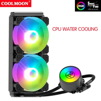 COOLMOON Vse-v-Enem Tekoče CPU Hladilnik PC Primeru Hladilne Vode Fan Heatsink RGB CPU Hladilnik Radiatorski Sistem Za Intel AMD AM3 AM4