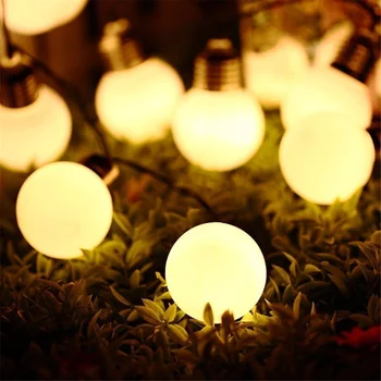 Solarna LED Prostem Nepremočljiva Vrt Svetu Žogo Pravljice Luči Niz Božično Festoon Novo Leto je Garland Poroko Teras Dekoracijo