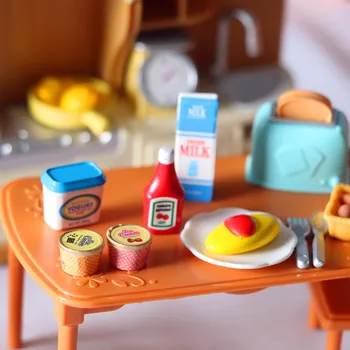 Miniaturni Lutke Simulacije ketchup Sladoled Jogurt Mleko 1:12 Lutka Hiša Mini Igra Hrane za Lutke, Dodatki za Vroče Prodaje