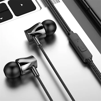 X10 Slušalke za Zmanjšanje Hrupa V Uho Močan Bas Slušalke Profesionalni Glasbeni Žično Slušalko z Mikrofonom Novo Dropshipping