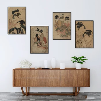 Japonski Slog Tradicionalnih Številke Plakatov In Fotografij Wall Art Platno Slikarstvo Ukiyoe Stenske Slike Za Dnevni Sobi Doma Dekor