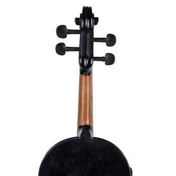 4/4 Full-Size Violina Violina Zvok in Električna Violina Masivnega Lesa Telo Ebony Oprema Visoke Kakovosti Black Električna Violina