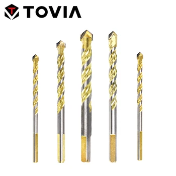 TOVIA 6-12 mm Steklo Drill Bit Multi-funkcionalne Keramične Ploščice Drill Bit Trikotnik Svedri za Kovino iz Nerjavečega Jekla, Betona, Opeke