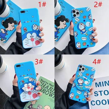 Doraemon Igrača Primeru za Huawei Honor 20 9X Nova 4 4E 3 3E 5 5T P20 P30 Lite P4O Pro Y7 Y9 Y9S Mehko TPU Ogledalo Držalo za Pokrov Vrvica za opaljivanje tega 191645