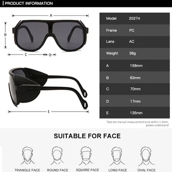 Smučarska Očala Ščit Strani, Zaščito za Oči, sončna Očala UV400 zunanjih Športnih Očal 191773