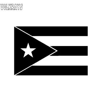 Volkrays Ustvarjalne Avto Nalepke Puerto Rico Zastavo Potovalni Pripomočki Reflektivni zaščito pred soncem Kritje Prask, Vinilne Nalepke,8 cm*14 cm