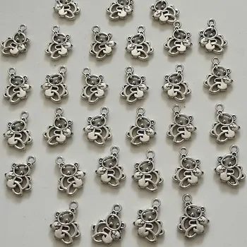 Tibera Silver Plated Koala Čare Obeski Za Nakit, Izdelava DIY Obrti Ročno 18.3x13mm