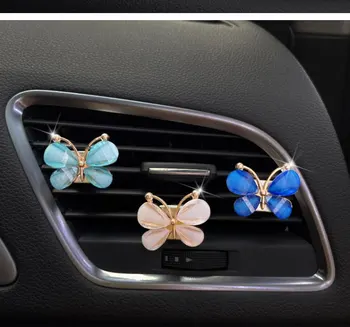 Barvna kovina metulj avtomobilski izpušni prezračevalni dekoracijo, dekoracijo zlitine metulj Avtomobilskih dekorativne sponke