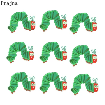 Prajna 10 KOS Caterpillar Lise Na Oblačila Srčkan Risanka Vezenje Železa Na Obliž Oblačila Nalepke DIY Aplicirano na Debelo 19578