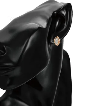 MxGxFam Novih Cvetje Obliki Votlih Hoop Uhani Za Ženske Mix Zlato Barvo 585 Modni nakit CZ AAA+ brez Niklja