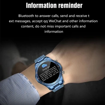 LIGE 2021 Novo Pametno Gledati Moške Bluetooth Klic Watch Srčni utrip, Krvni Tlak Spremljanje Športnih Pametno Gledati Moške Za Android IOS 19905