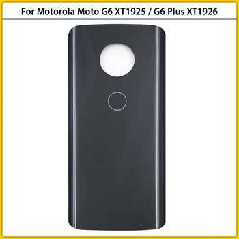 Novo Za Motorola Moto G6 XT1925 Pokrovček Baterije Vrata Nazaj Kritje Za Moto G6 Plus XT1926 Zadnje Steklo Plošče Stanovanj Primeru Zamenjave