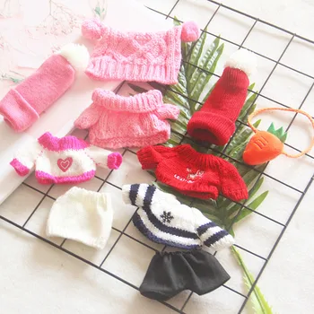 20 cm Baby Doll Plišastih Doll Oblačila Lepo Pleten pulover, šal, kapa Igrače, Lutke, Dodatki za Koreja Kpop EXO YiBo Idol Lutke 20123
