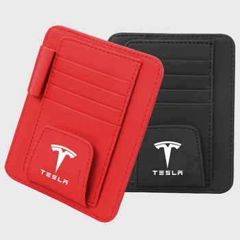 Avto Dežnik Vrečko Za Shranjevanje Sunglass Kartico Sim Žep Za Shranjevanje Organizator Sončnega Polje Za Tesla Model 3 X S Y Auto Dodatki
