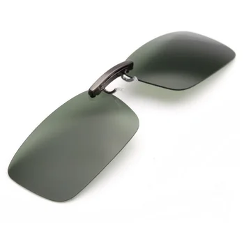 Polarizirana Dan Night Vision Clip-On Flip-Up Leče, sončna Očala Vožnje Očala Kul 7 Barve Anti-sonce Najboljše Kvadratnih Zaščito za Oči