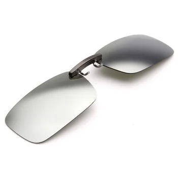 Polarizirana Dan Night Vision Clip-On Flip-Up Leče, sončna Očala Vožnje Očala Kul 7 Barve Anti-sonce Najboljše Kvadratnih Zaščito za Oči