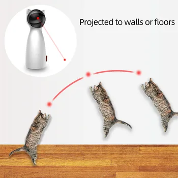 Ustvarjalne Hišnih Mačk Led Laser Smešno Igrača Za Mačke Pametni Samodejni Mačka Izvajanje Usposabljanja Zabavna Igrača Multi-Angle Nastavljiv