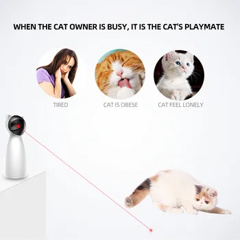 Ustvarjalne Hišnih Mačk Led Laser Smešno Igrača Za Mačke Pametni Samodejni Mačka Izvajanje Usposabljanja Zabavna Igrača Multi-Angle Nastavljiv