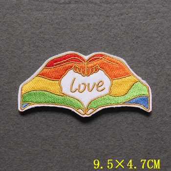 DIY LGBT Obliž Ponos Gay Vezenega Obliži Za Oblačila Mavrica Obliž Značke Železa na Zaplate Na Oblačila Proge Dodatki 20467