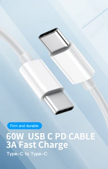 USB Tip C Kabel ForUSB-C Mobilni Telefon,tablični Prenosnik Hitro Polnjenje Mobilnega Telefona Polnjenje Žičnih Beli Kabel Za Samsung Galaxy 20485