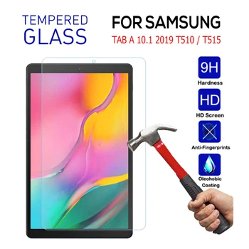 1PCS Kaljeno Steklo Screen Protector for Samsung Galaxy Tab 10.1 2019 T510 T515 SM-T510 SM-T515 Nič Dokaz Zaščitnik