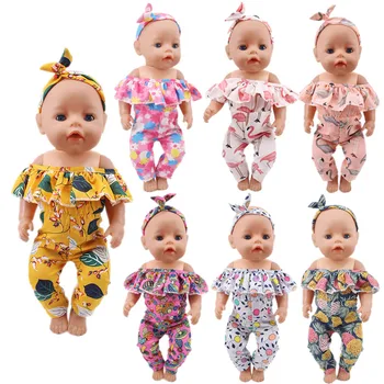 En kos Oblačila+Glavo Fit 18 inch American&43 CM Rodi Novo Rojen Baby Doll Oblačila Dodatki Nenuco Ropa Generacije Igrače 20600
