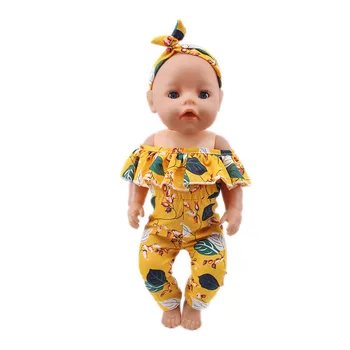 En kos Oblačila+Glavo Fit 18 inch American&43 CM Rodi Novo Rojen Baby Doll Oblačila Dodatki Nenuco Ropa Generacije Igrače