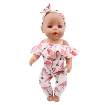 En kos Oblačila+Glavo Fit 18 inch American&43 CM Rodi Novo Rojen Baby Doll Oblačila Dodatki Nenuco Ropa Generacije Igrače