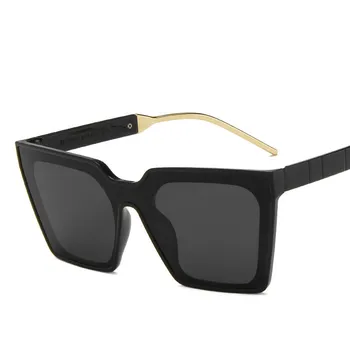 Nov slog kvadratnih modna sončna očala Evropske in Ameriške Velike Okvir sončna Očala Žensk čezmejnih trend vsestranski sončna Očala