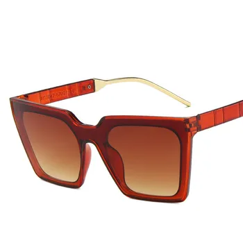 Nov slog kvadratnih modna sončna očala Evropske in Ameriške Velike Okvir sončna Očala Žensk čezmejnih trend vsestranski sončna Očala