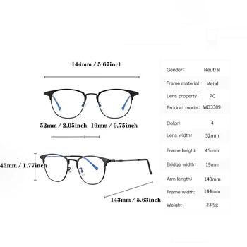 Kovinski Anti Modra Svetloba Očala Za Moške, Ženske, Igranje Računalniških Proti Sevanju, Blue Ray Blokiranje Očala Blocker Očala Eyeglasse