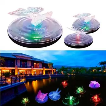 Božična Dekoracija Solarna Led Float Sijalka RGB Barvni Spremembe Metulj Dragonfly Oblike, Zunanji Vrt, Bazen z Vodo Dekoracijo Svetlobe