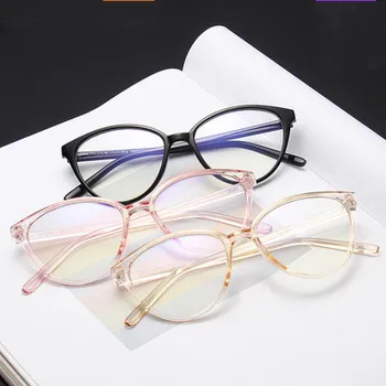 Preprost Mačka Oči Anti-modra Očala za Ženske Ženski Optična Očala Očala Transparente Proti Modra Svetloba Blokiranje Očala
