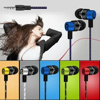 Prenosni Universal 3,5 mm in-ear Slušalke Stereo Slušalke Super Bass Kovinskih Čepkov Sport Slušalke Za Mobilni Telefon