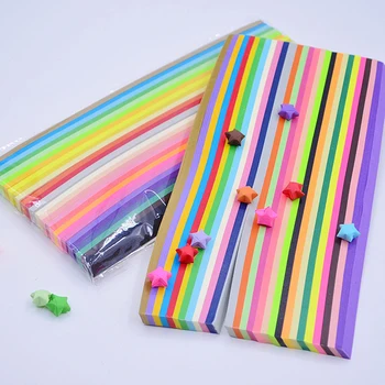 Ki želijo Star Papir 23*1cm Trdna Candy Barve, Star Papir, Trakovi Srečen Origami Papir DIY Zložljiva Star Nizov 540PCS 1030PCS