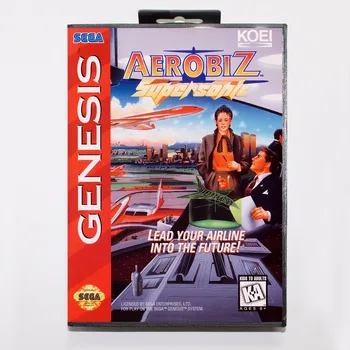 Aerobiz Nadzvočno Igra Kartuše 16 bit MD Igra Kartice Z Drobno Polje Sega Mega Drive Za Genesis 21303