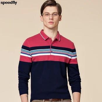 2021 Nove Dolg Rokav Polo Majica Moški Modni Poslovnih Trdne Moške Majice Polo Športna Oblačila Tanke Pomlad Majica Polo Moški