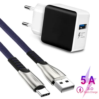 5A Tip C Kabel Hitro Polnjenje USB C kabel Podatkovni Kabel QC 3.0 Hiter Polnilec za Huawei Mate 30 Pro P30 P20 lite NASPROTNEGA Reno 2 Polnilnik