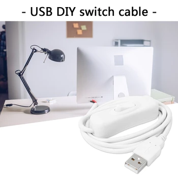 3ft 5V USB Napajalni Kabel 2 Pin Žice USB 2.0 Moški Polnilnik za Polnjenje Kabel Podaljšek DIY z Stikalo ZA vklop/IZKLOP