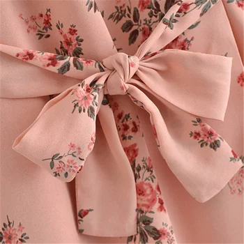 Proti-vrat cvjetnim tiskanja ženske obleke 2021 poletje Nežen metulj kratek rokav obleke lady A -line modi, lepa punca, obleko 21700