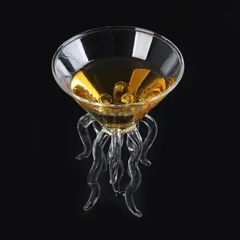 Hobotnica Cocktail Steklo, Prozorno Meduze Stekleni Pokal Sok Kozarec Kelih Erlenmajerico Vino, Kozarcem Penine 21872