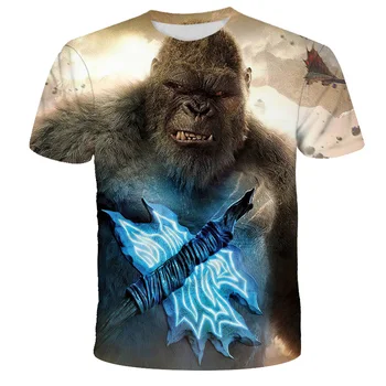 Svetovni Vojni King Kong Godzilla-otroška T-shirt 3D Oblikovalec Fant/Dekle Oblačila Poletje T-shirt Street Hladen T-shirt Otroci Oblačila 2203