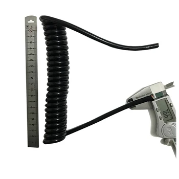 Žice pomlad spiralni kabel 2 jedro 2.5 mmm črno bel napajalni kabel lahko podaljša natezno žice Digitalni Podatkovni Kabli za Polnjenje