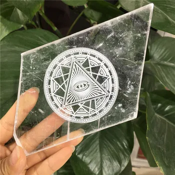 10 cm Naravnih Kristalno Jasno Selenit Rune Kamne Nezakonitih Čaker Vedeževanje Reiki Healing Darilo Dekor