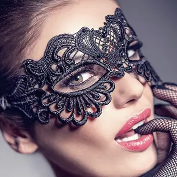 2021 Najnovejši Seksi Žensk Votlih Čipke Maškarada Masko Maturantski Ples Princesa Stranka Rekviziti Kostum Halloween Maškarada Masko Ženske
